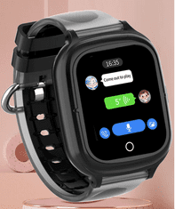 MXM Detské inteligentné hodinky 4G s GPS lokátorom a fotoaparátom - čierne