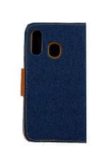 Canvas Púzdro Samsung A40 Flipové modré tmavé 58508