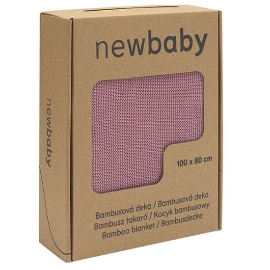 NEW BABY Bambusová pletená deka New Baby 100x80 cm pink