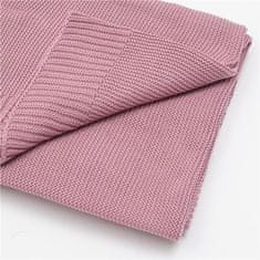 NEW BABY Bambusová pletená deka New Baby 100x80 cm pink 