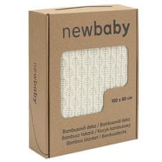 NEW BABY Bambusová pletená deka New Baby so vzorom 100x80 cm cream 