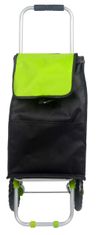 STREFA Nákupná taška RIO 25l, kapacita 20 kg čierna/zelená
