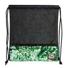Hash Luxusné koženkové vrecúško / taška na chrbát HASH, Green Sequins, HS-135, 507019022