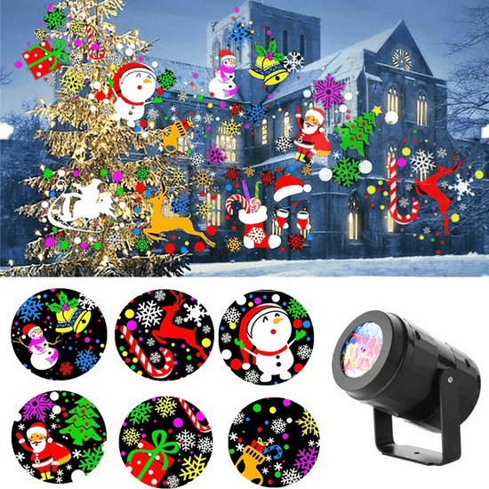 Sobex Vianočné svetlá - Vianoční LED Projektor pre Vonkajšie a Vnútorné použitie