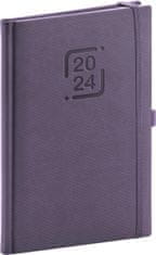 Diár 2024: Catanella - fialový, týždenný, 15 × 21 cm