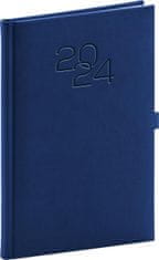 Diár 2024: Vivella Classic - modrý, týždenný, 15 × 21 cm
