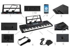 ISO Elektronické klávesy 54 kláves čierna