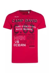 Camp David  Pánske Tričko krátky rukáv Červená XL