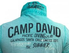 Camp David  Pánska polokošeľa s krátkym rukávom Tyrkysová XL