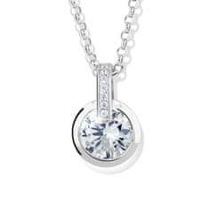 Modesi Očarujúce strieborný náhrdelník so zirkónmi M41063 (retiazka, prívesok)