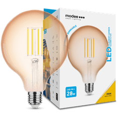 Modee Lighting LED Filament Amber Globe žiarovka E27 4W teplá biela, stmiev. ( ML-G125FA1800K4WE27D)