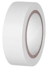 Páska E130WHT, biela, izolačná, lepiaca, 19 mm, L-10 m, PVC (10 ks)