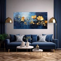 ARTMIE Nadčasová elegancia na plátne Modrá oáza radosti | 60x120 cm