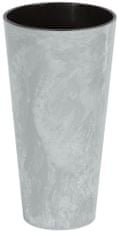 Prosperplast Kvetináč s vložkou TUBUS Slim Beton 250x475 mm, vzhľad betón
