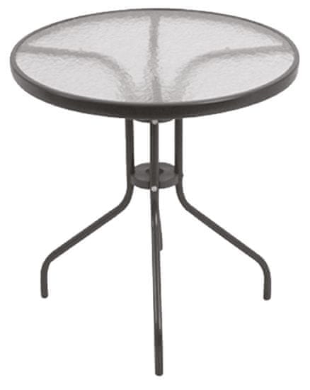ST LEISURE EQUIPMENT Stôl LEQ ALESIA, čierny/antracit, 70x60 cm