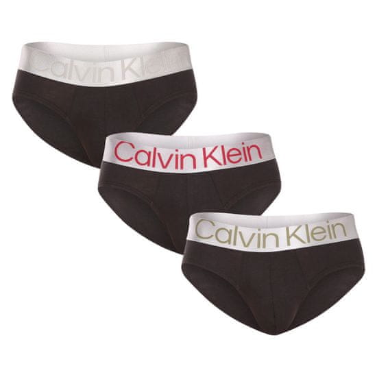 Calvin Klein 3PACK pánske slipy čierné (NB3129A-GIW)