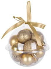 Gule MagicHome Vianoce, 12 ks, 3 cm, zlaté, na vianočný stromček