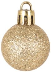 Gule MagicHome Vianoce, 12 ks, 3 cm, zlaté, na vianočný stromček