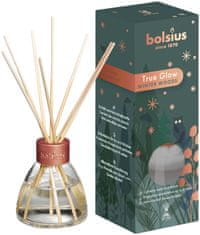 Bolsius Difúzer Bolsius True Glow, vianočný, rastlinný vosk, vôňa zimnej dreviny, 45 ml