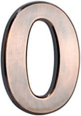 Číslo MagicHome "0" domové, s lepiacou páskou, bronzové, popisné, 70x100 mm, ABS