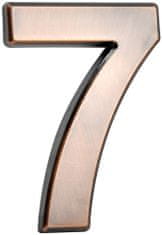 Číslo MagicHome "7" domové, s lepiacou páskou, bronzové, popisné, 70x100 mm, ABS
