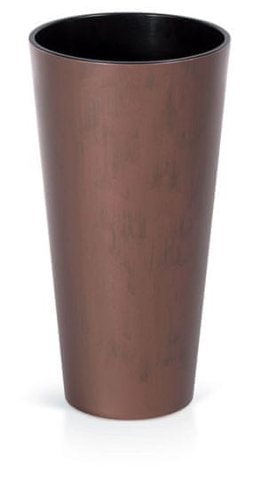 Prosperplast Kvetináč s vložkou TUBUS Slim Corten 250x476 mm, medený vzhľad
