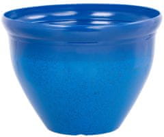 Strend Pro Kvetináč Strend Pro, glazúra, modrý, 38x28,5 cm