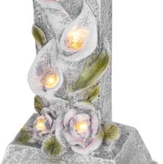 Dekorácia MagicHome, Kríž, LED, polyresin, na hrob, solar, 15x9,5x32 cm