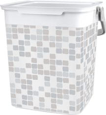 Kôš KIS Chic Mosaic sivý, 23x25,5x25 cm, na prádlo a bielizeň