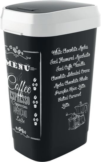 Kôš KIS Dual Swing Style L Coffee menu, 50L, 42x30,5x60 cm, na odpadky