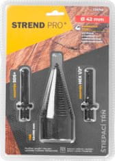 Strend Pro Tŕň Strend Pro, štiepací klin, kužeľ, 42 mm, adaptéry HEX 1/2" a SDS+, na drevo
