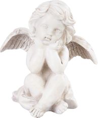 Dekorácia MagicHome, Anjel, polyresin, na hrob, 8x7x9 cm