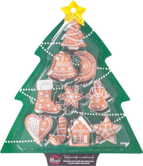 Vykrajovačka MagicHome, na pečenie, vianoce, stromček, formička, 10 ks