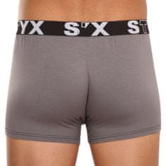 Styx 3PACK pánske boxerky športová guma tmavo sivé (3G1063) - veľkosť XL