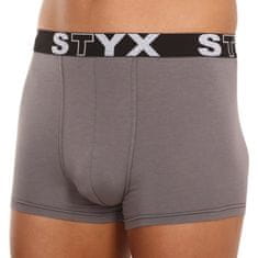 Styx 3PACK pánske boxerky športová guma tmavo sivé (3G1063) - veľkosť S