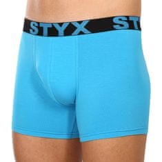 Styx 3PACK pánske boxerky long športová guma svetlo modré (3U1169) - veľkosť XL