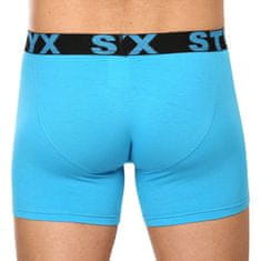 Styx 3PACK pánske boxerky long športová guma svetlo modré (3U1169) - veľkosť XL
