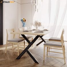 MetaloPro MetaloPro 2x Stolová podnož, Stolová noha v čiernej farba, podnož pre jedálenský stôl alebo konferenčný stolík, Kovová noha na stôl v miernom uhle - 72 cm