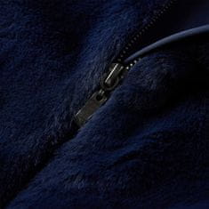 Vidaxl Detský kabát z umelej kožušiny, námornícka modrá 92