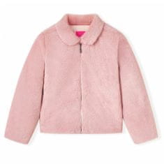 Vidaxl Detský kabát z umelej kožušiny ružový 116