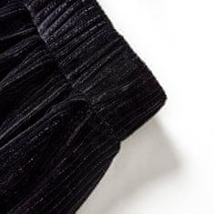 Vidaxl Detská plisovaná sukňa s lurexom čierna 128