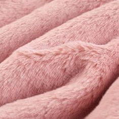 Vidaxl Detský kabát z umelej kožušiny ružový 128