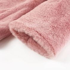 Vidaxl Detský kabát z umelej kožušiny ružový 104
