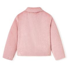 Vidaxl Detský kabát z umelej kožušiny ružový 116