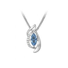 Silver Cat Štýlový náhrdelník so syntetickým modrým spinelom SC459 (retiazka, prívesok)