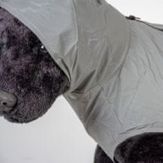 Duvo+ športový prší plášť z reflexnej látky pre psov XL 70cm sivý