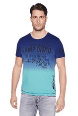 Camp David  Pánske Tričko krátky rukáv Modrá L