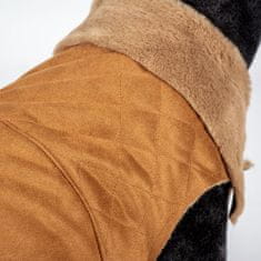 Duvo+ štýlová semišová bunda pre psov L 60cm hnedá