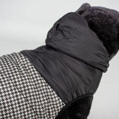 Duvo+ zimná bunda s kapucňou pre psov S 40cm pepita