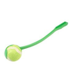 Duvo+ Hádzacia tyč s tenisovou loptou (priemer 6cm) -zelený 6x8x40cm